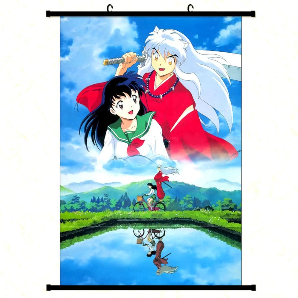 Pintura de parede em tela Inuyasha Higurashi Kagome Anime