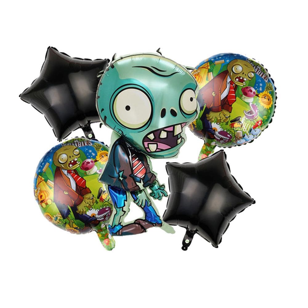 Suprimentos para festas Mylar Balloons Plants Zombies (5 unidades/lote)