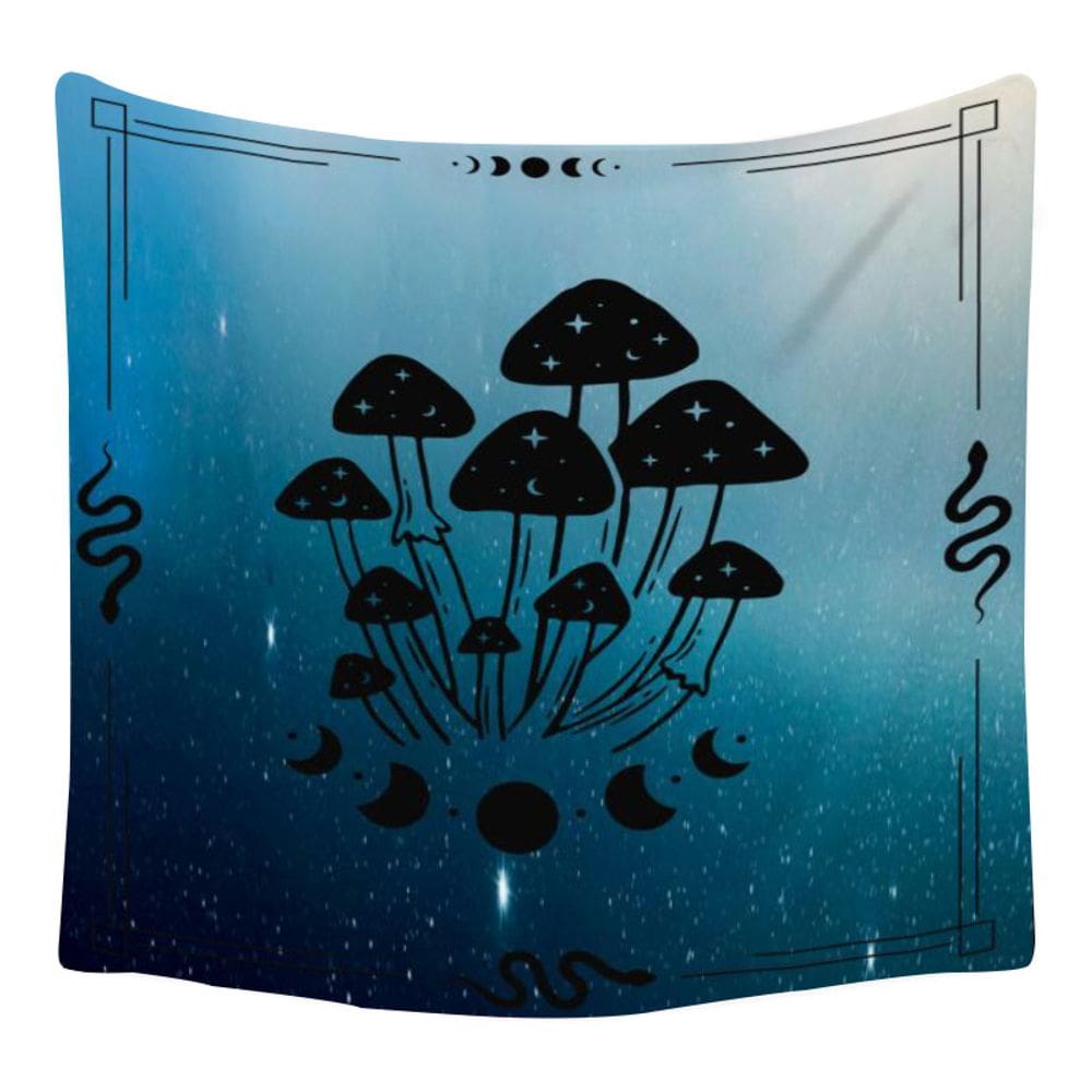 Tapeçaria Mushroom Sun Wall Room Aesthetic 150x150cm Microtecido