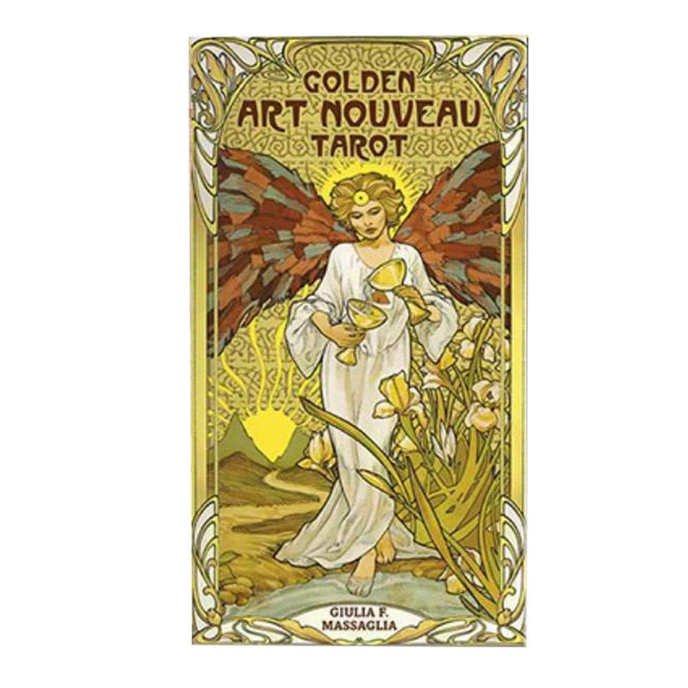 Jogo de cartas Golden Art Noveau Tarot Family com cartas de baralho de tarô