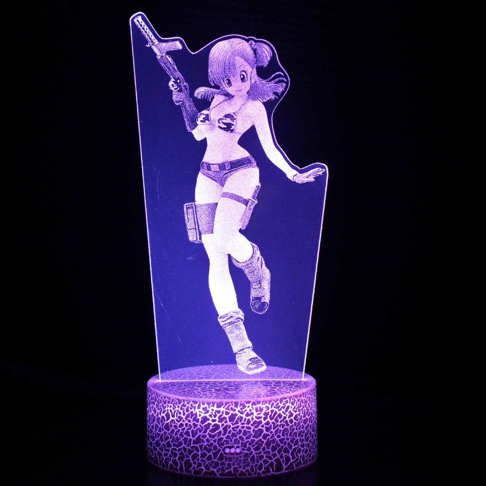 Luz noturna Bulmas LED 3D que muda de cor para crianças com base