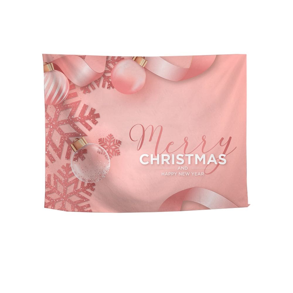 Tapeçaria de parede Feliz Natal 150x100cm de fibra de poliéster