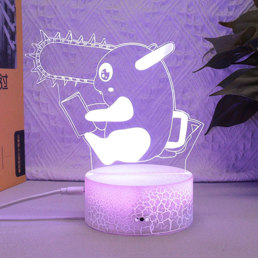 Luz noturna LED 3D que muda de cor para crianças com design de futebol