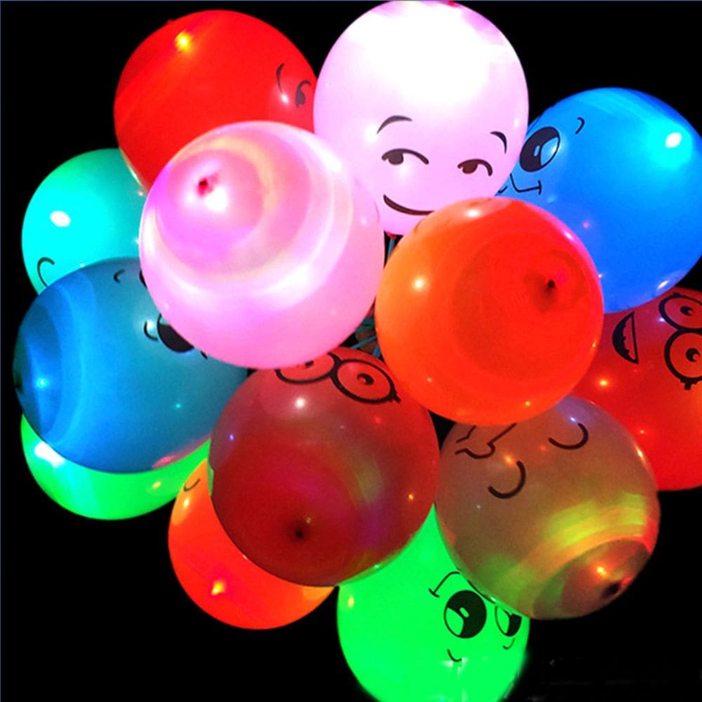 Balões de LED, 100 unidades, brilho de Natal para crianças com bastão
