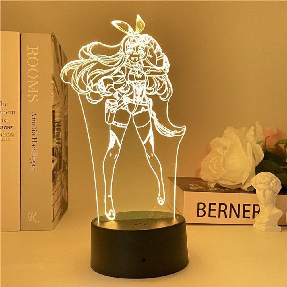 Luz noturna LED 3D: Plants vs Zombies, âmbar, mudança de cor