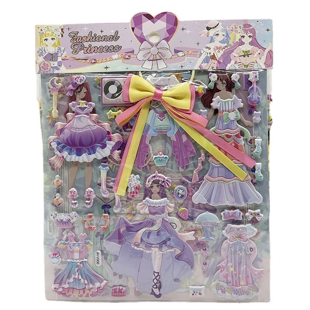 Adesivos para meninas, roupas infantis, adesivos 3D fofos