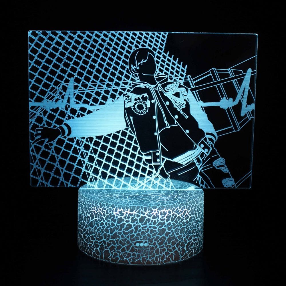 Luz noturna LED 3D que muda de cor para crianças J Hopes Football