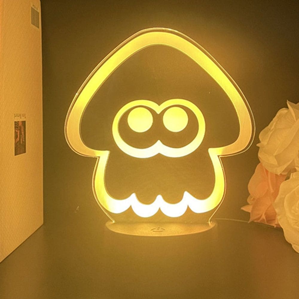 Luz noturna Splatoons Inklings LED 3D que muda de cor para crianças