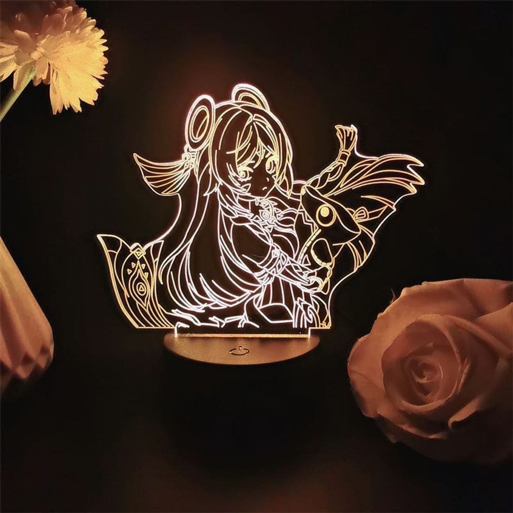 Luz noturna LED 3D Plants vs Zombies Citlalis Color Changing