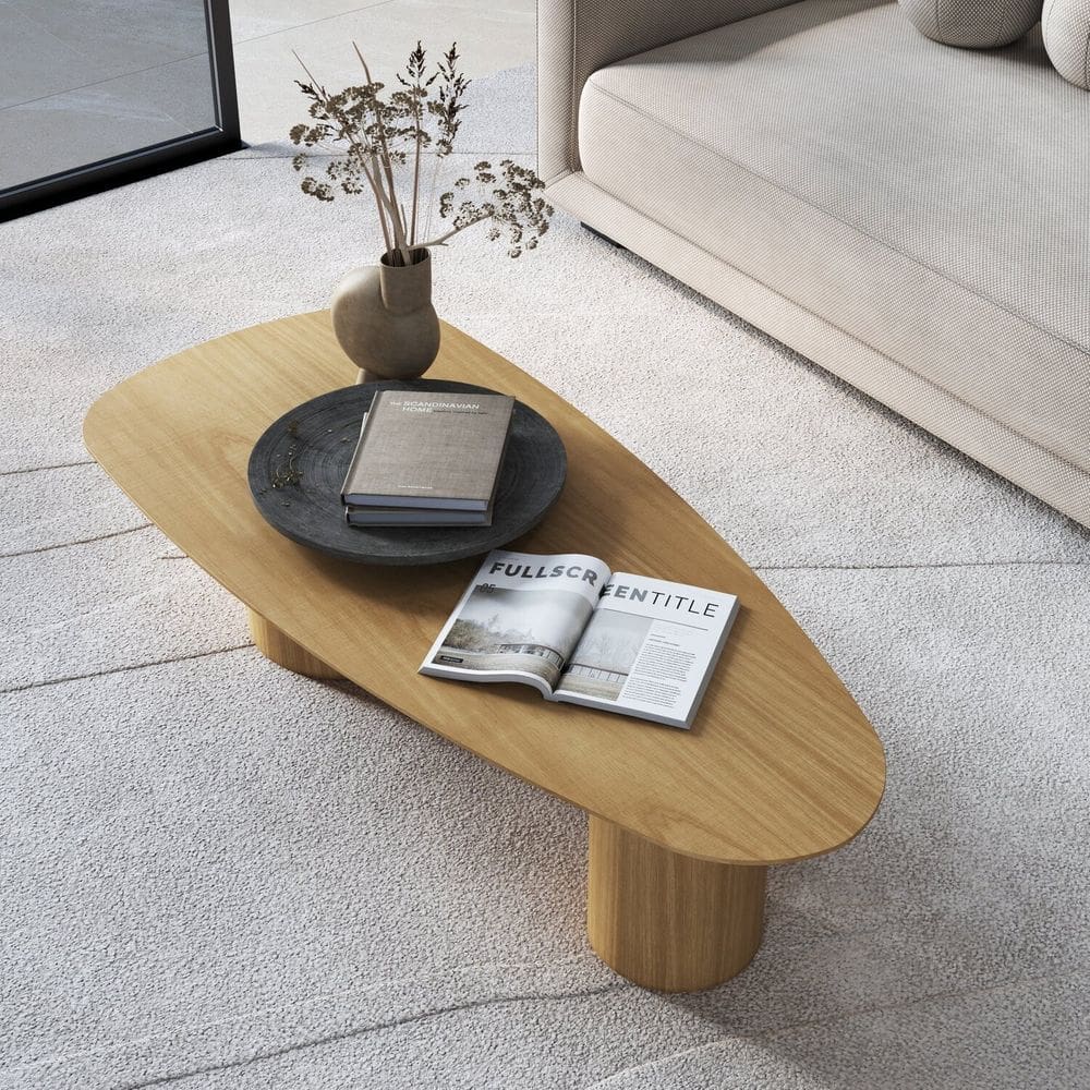 Mesa de Centro Gama Orgânica 135cm X 60cm X 35cm Natural/Tawary