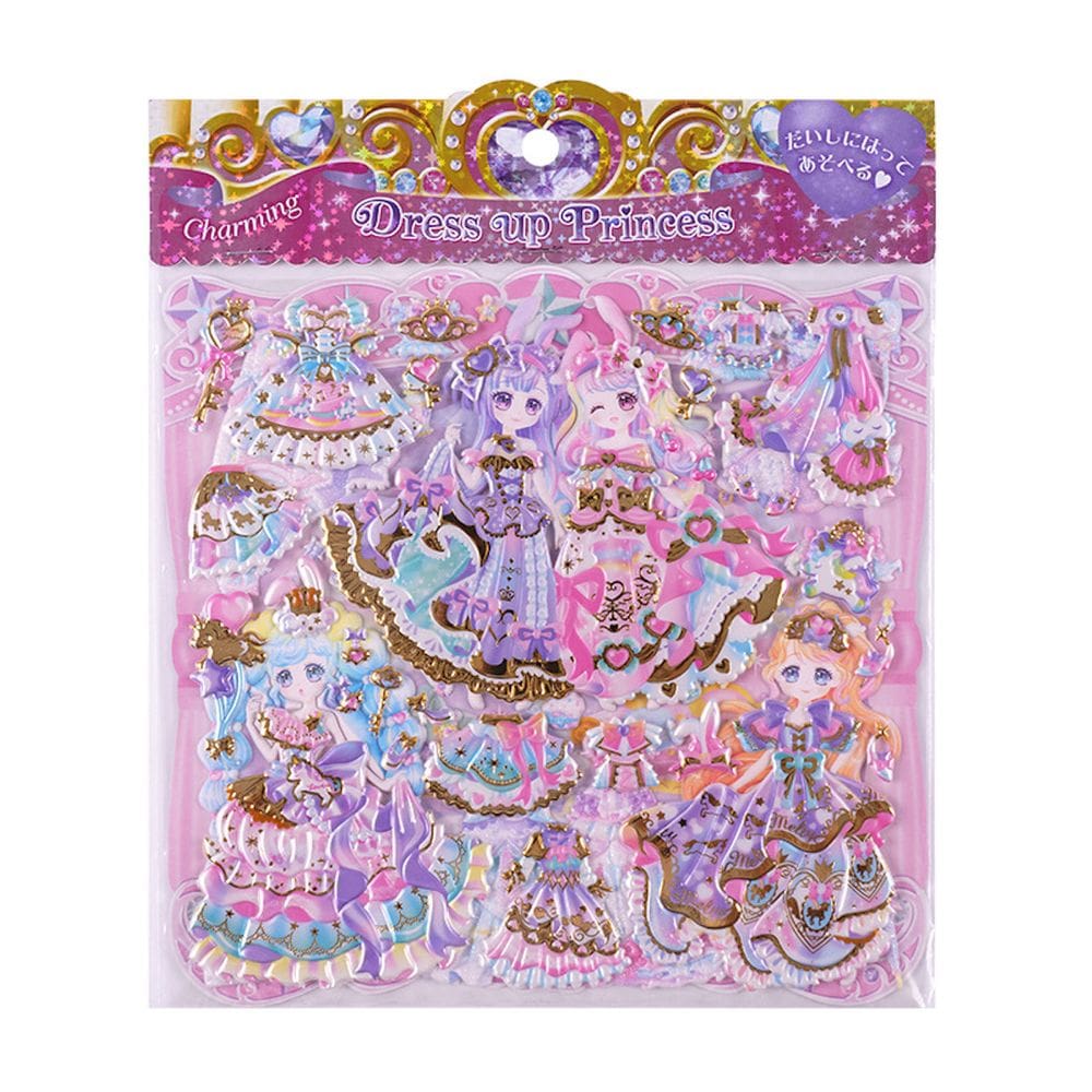 Bolsa de festa Puffy Stickers 3D Dress Up Princess para crianças