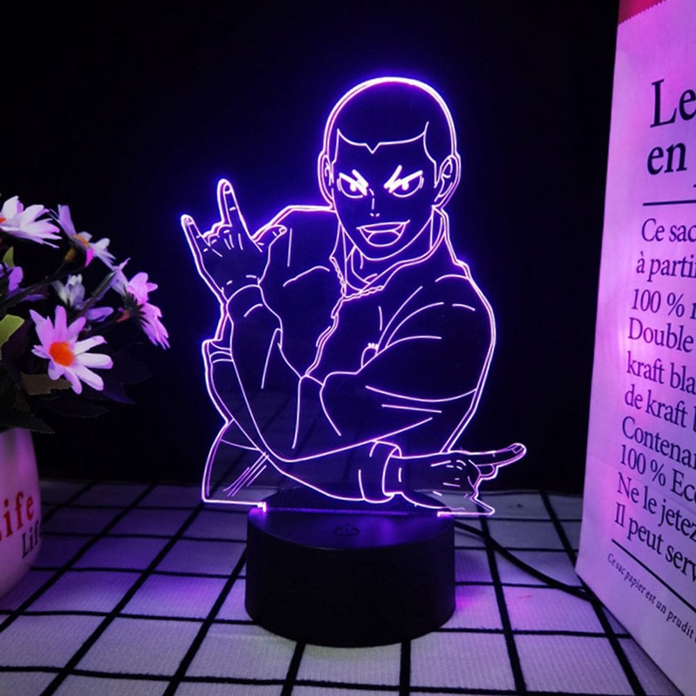 Luz noturna LED 3D Haikyuus Ryunosukes Tanakas Football