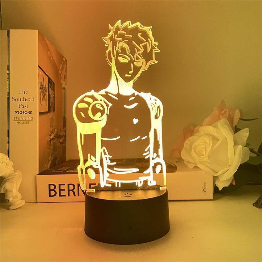 Luz noturna LED 3D Genos One Punch Man Color Changing