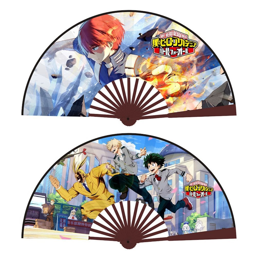 Folding Fans My Heros Academias Anime de 10 polegadas, 2 unidades