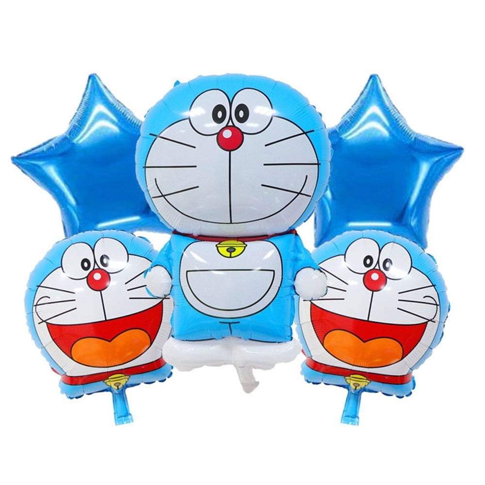 Suprimentos para festas de anime Mylar Balloons Doraemons 45 cm (5 unidades/lote)