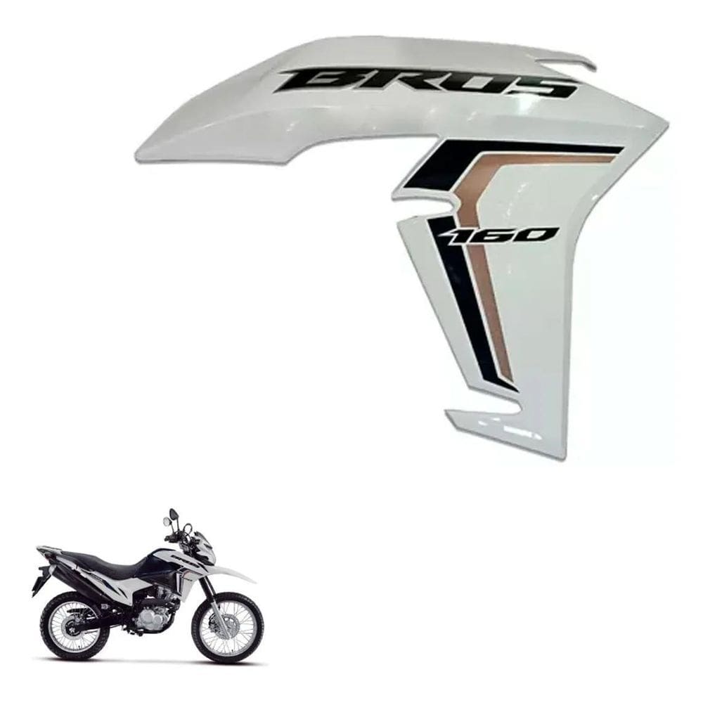 Carenagem Direita Tanque Genuína Honda Bros 160 Branca