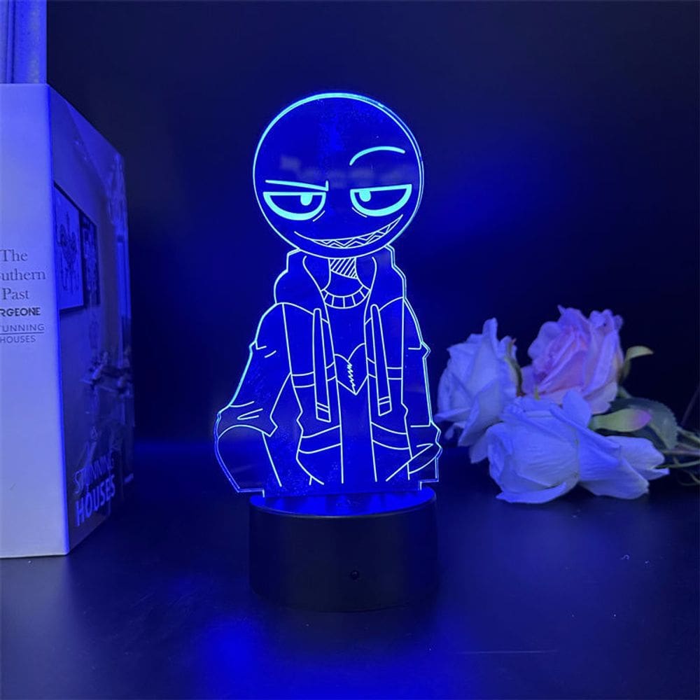 Luz noturna LED 3D Angrys Boys Pedros e seus amigos