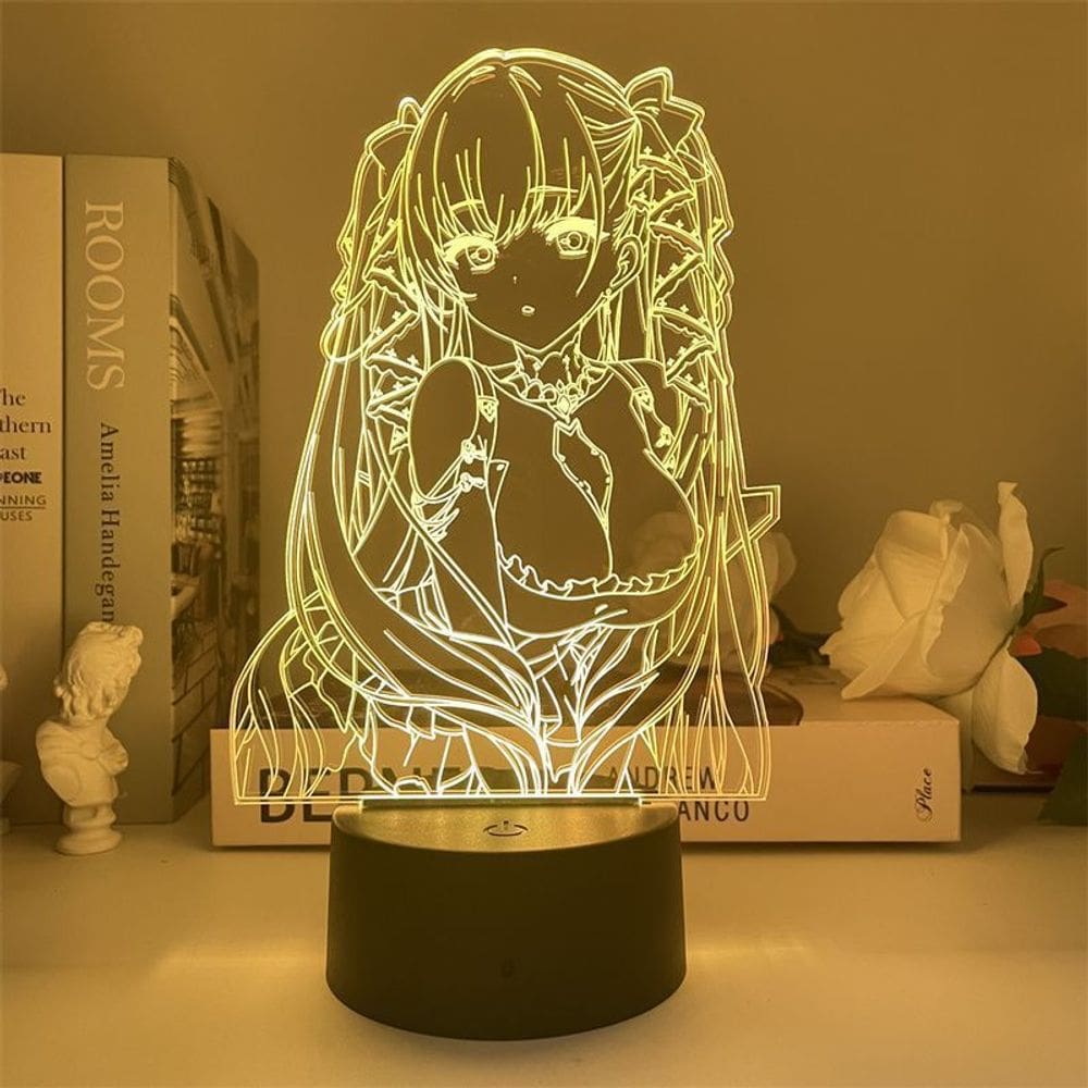 Luz noturna LED 3D Azurs Lanes, formidável mudança de cor