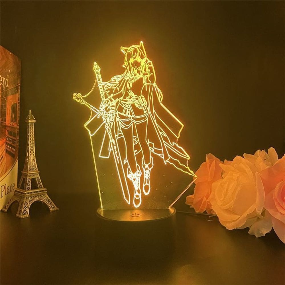 Luz noturna Jujutsus Kaisens Rosmontis 3D LED com mudança de cor