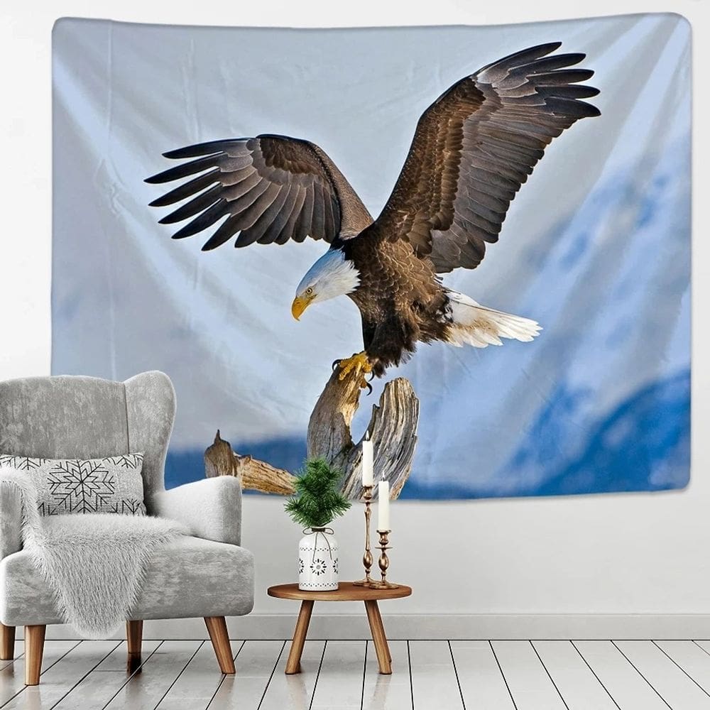 Tapeçaria Animal Eagle Wall Room Aesthetic 150x100cm Poliéster