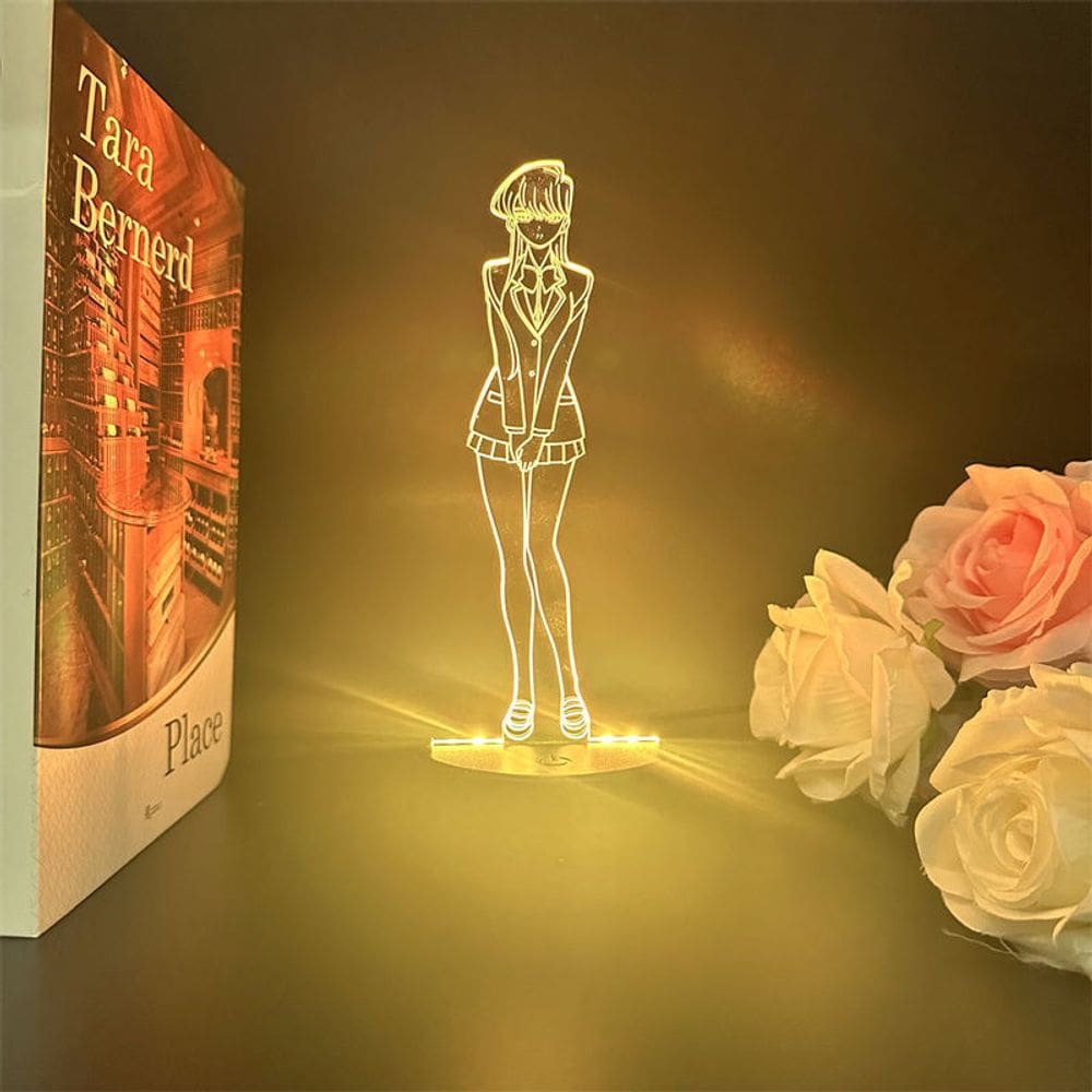 Luz noturna LED 3D Komis Cants comunica Komis Shoukos