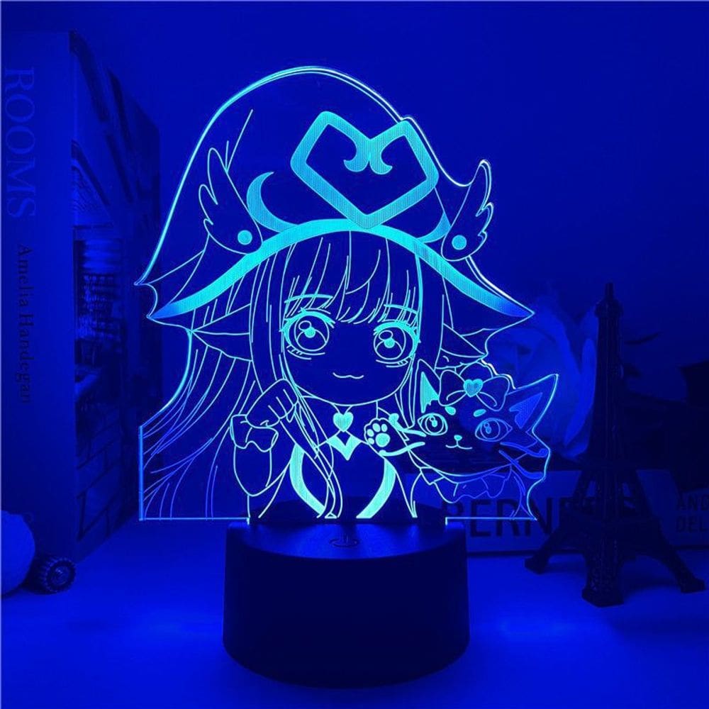 Luz noturna LED 3D Lols Lulus que muda de cor para crianças