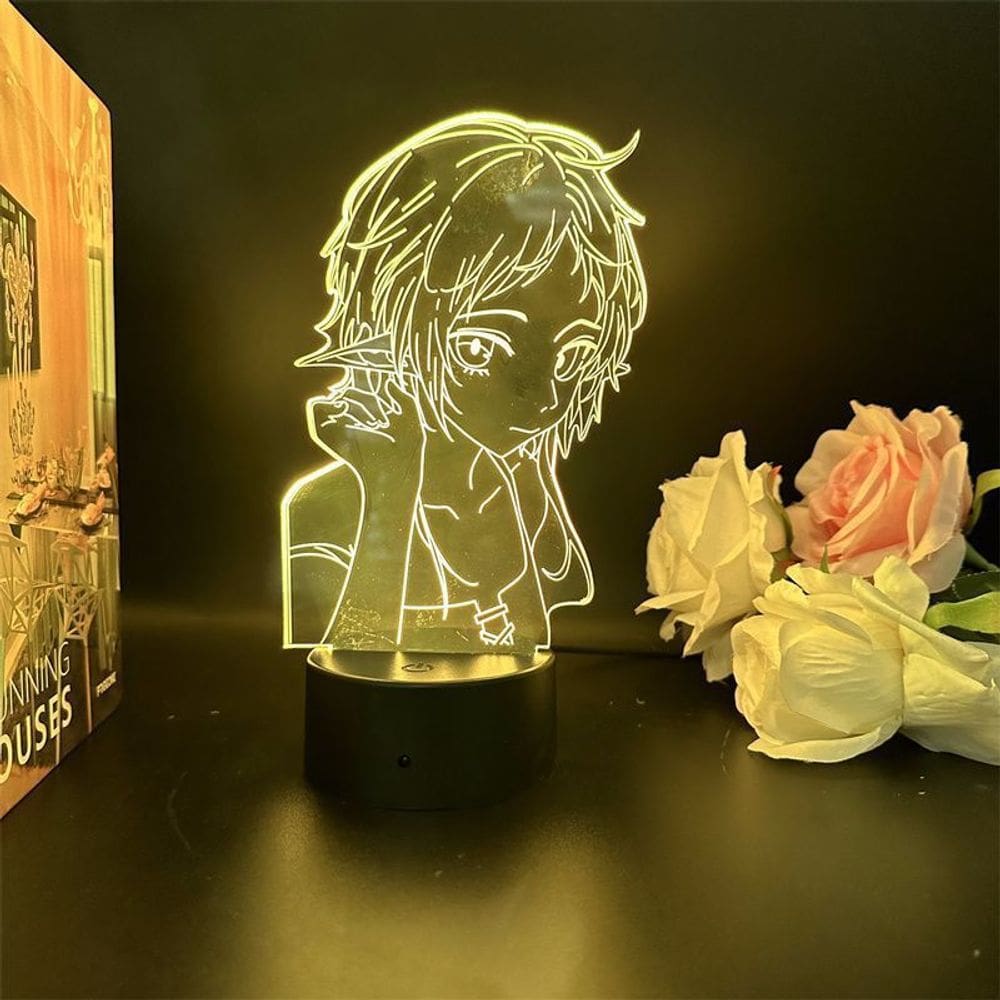 Luz noturna Sevens Deadly Sins Silvias 3D com mudança de cor