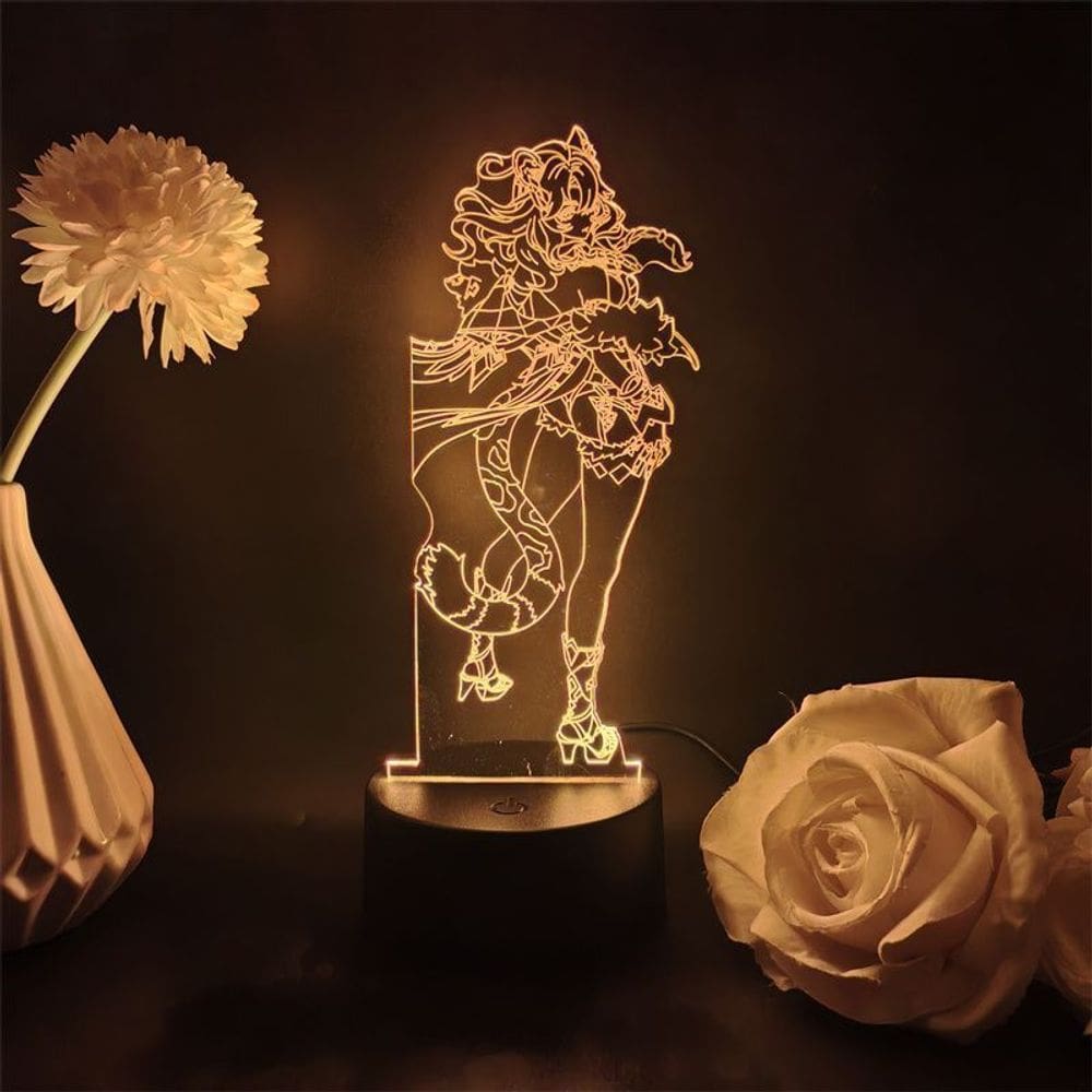 Luz noturna LED 3D Plants vs Zombies Xilonens com mudança de cor