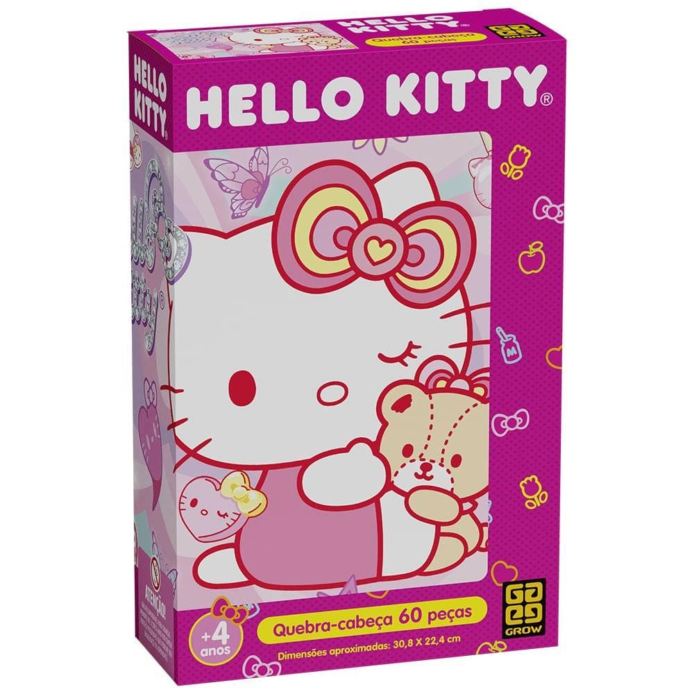 Quebra-cabeça 60 peças Hello Kitty Brilhante