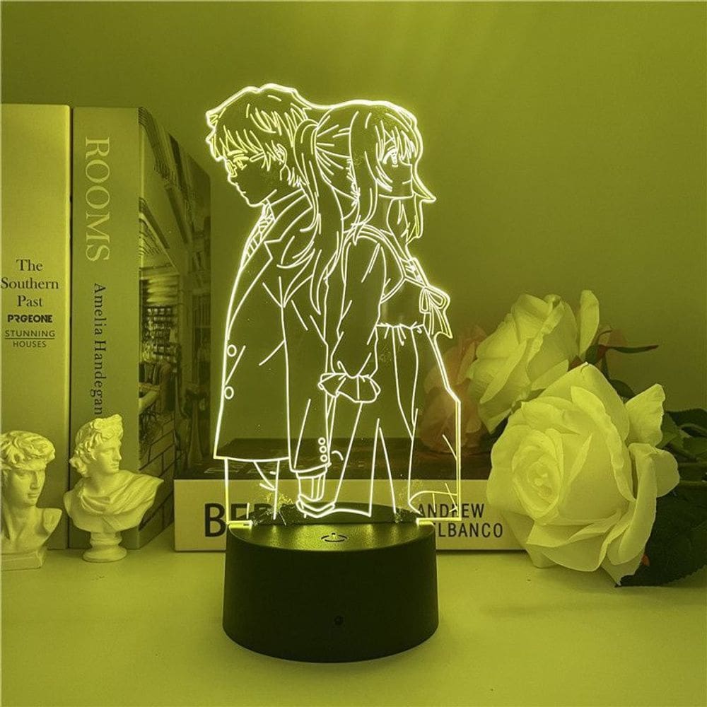 Luz noturna LED 3D Yours Lies In Aprils Miyazonos Kaoris