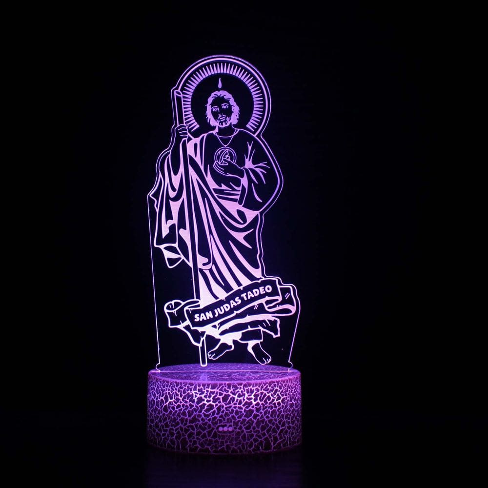 Luz noturna LED 3D Jesus Color Changing para crianças com controle remoto