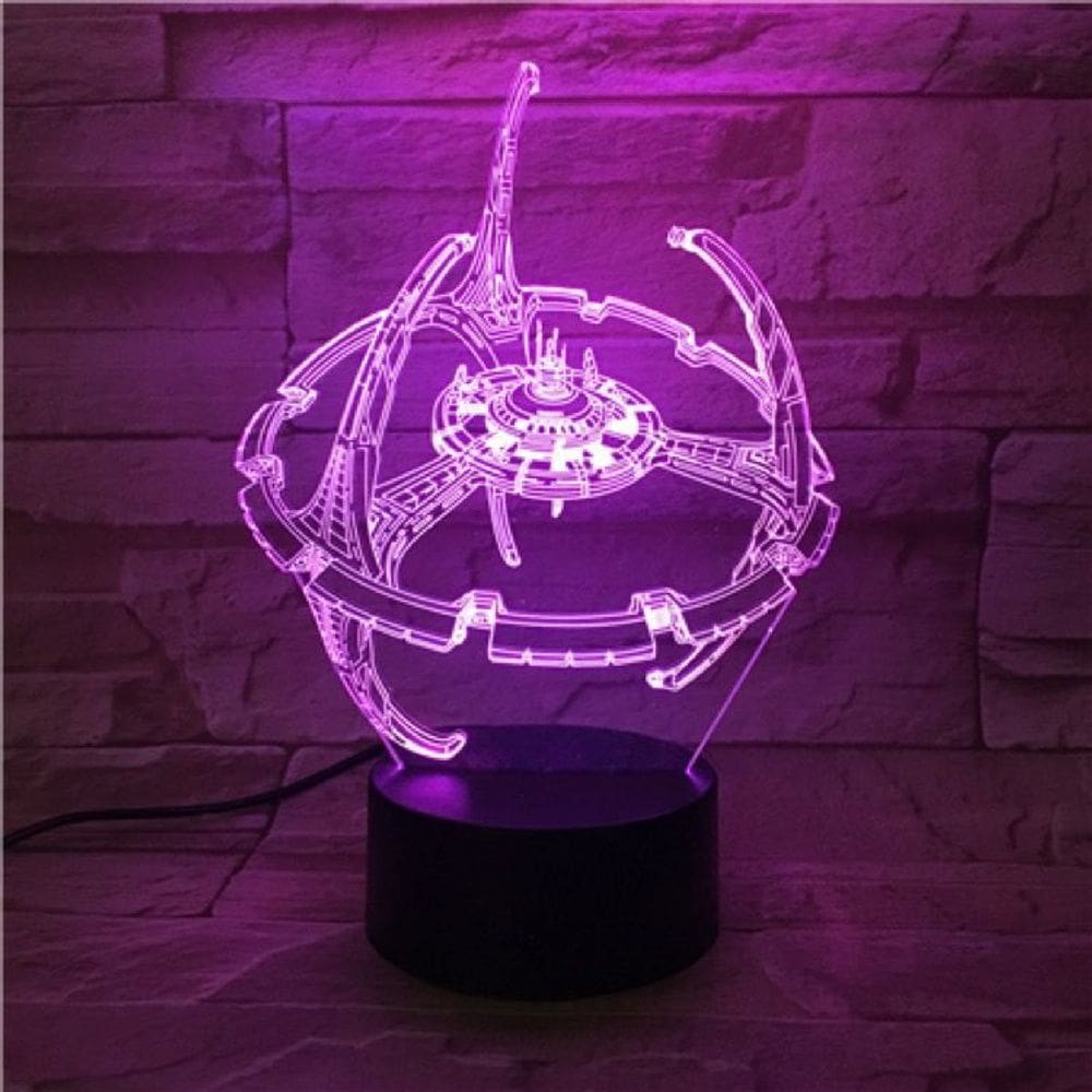 Luz noturna LED 3D Stars Treks Deeps Spaces Nines