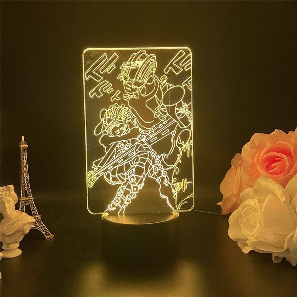 Luz noturna LED 3D JoJo`s Bizarre Adventures Jolyne Cujoh