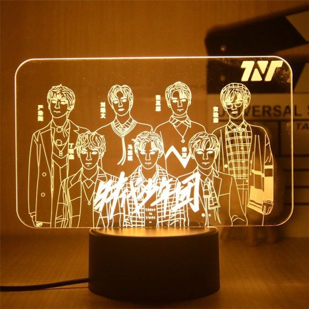 Luz noturna Tnts Olivers 3D com mudança de cor LED para crianças