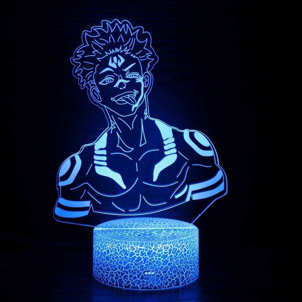Luz noturna LED 3D Jujutsus Kaisens Ryomens Sukunas Color Ch