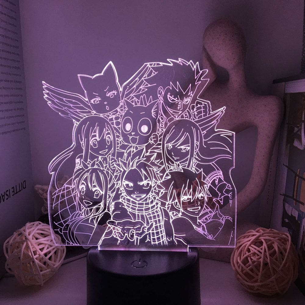 Luz noturna LED 3D Fairy Tail Etherious Natsu Dragneel