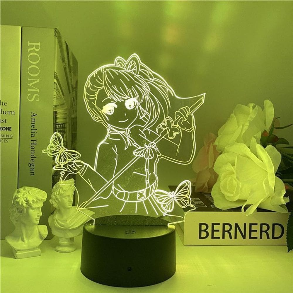 Luz noturna LED 3D Demons Slayers Tsuyuris Kanaos Color Chan