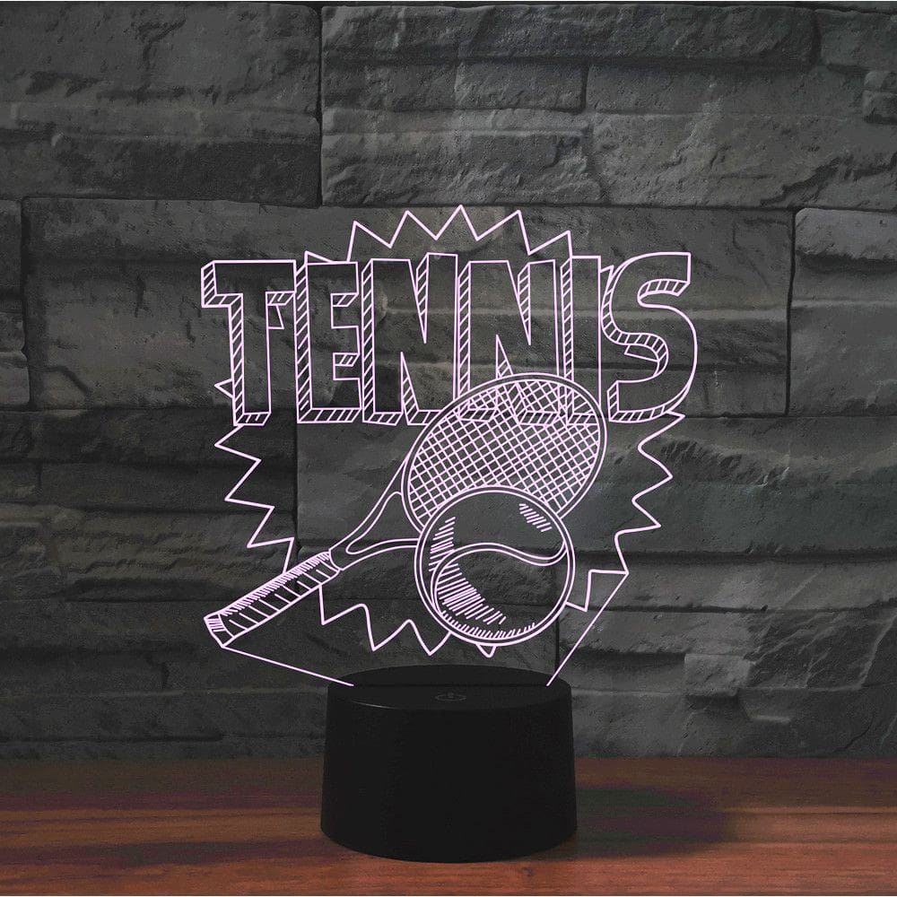 Luz noturna LED 3D que muda de cor de tênis para crianças com base