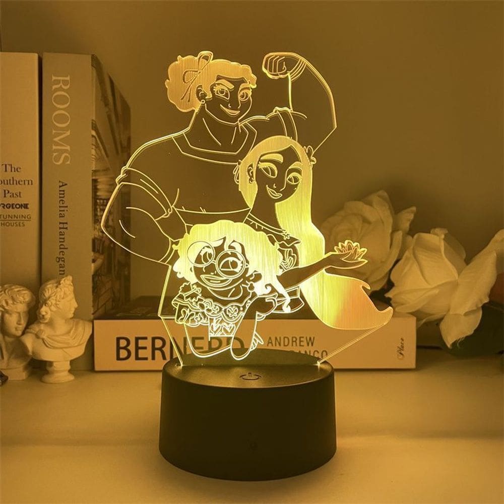 Luz noturna LED 3D Isabelas Madrigals Color Changing Kids