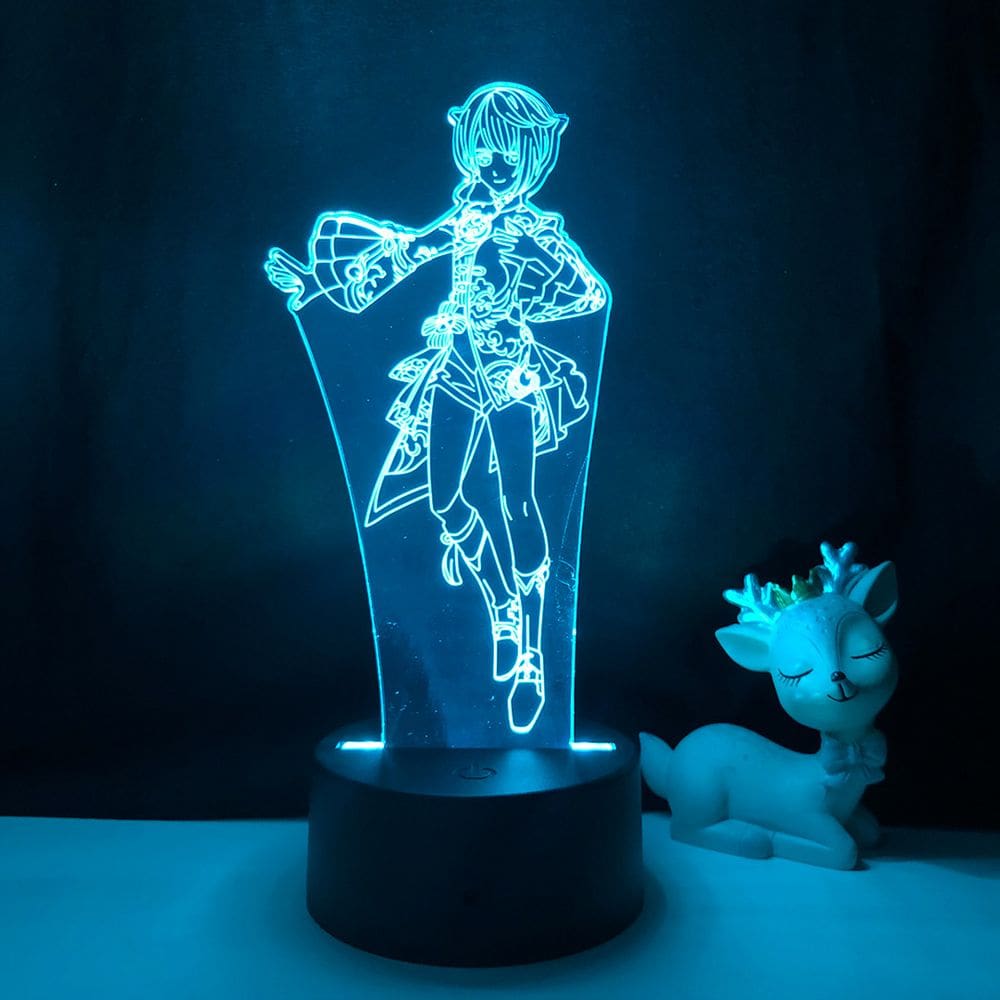 Luz noturna, LED 3D, plantas, zumbis, mudança de cor de Xingqius