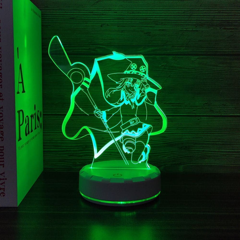 Luz noturna 3D Konos Subas explosões em megumins deste mundo maravilhoso