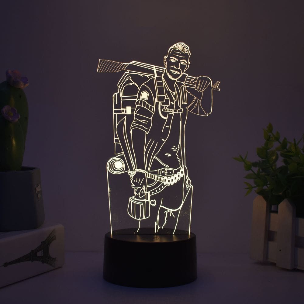 Luz noturna Farcrys 3D LED que muda de cor para crianças com base