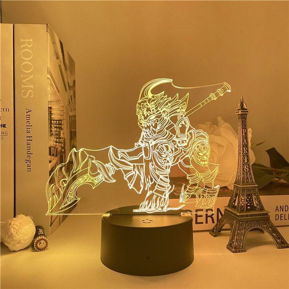 Luz noturna LED 3D Lols Shadowbringers que muda de cor