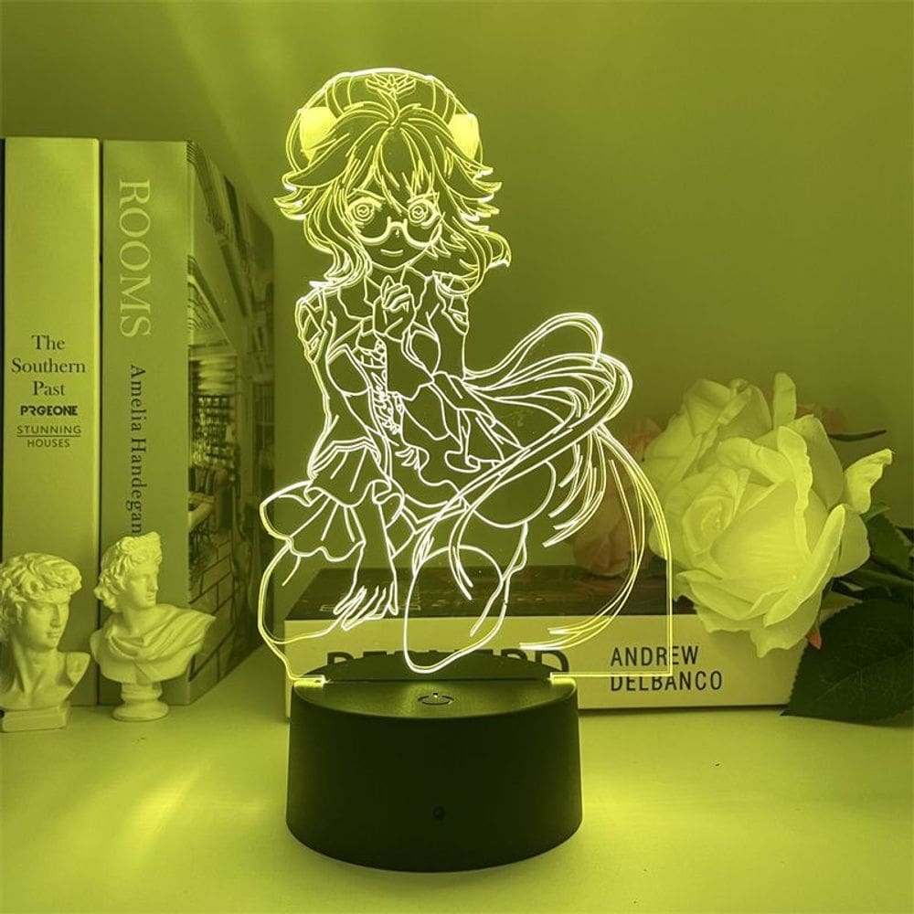 Luz noturna LED 3D Plants vs Zombies: sacarose, mudança de cor