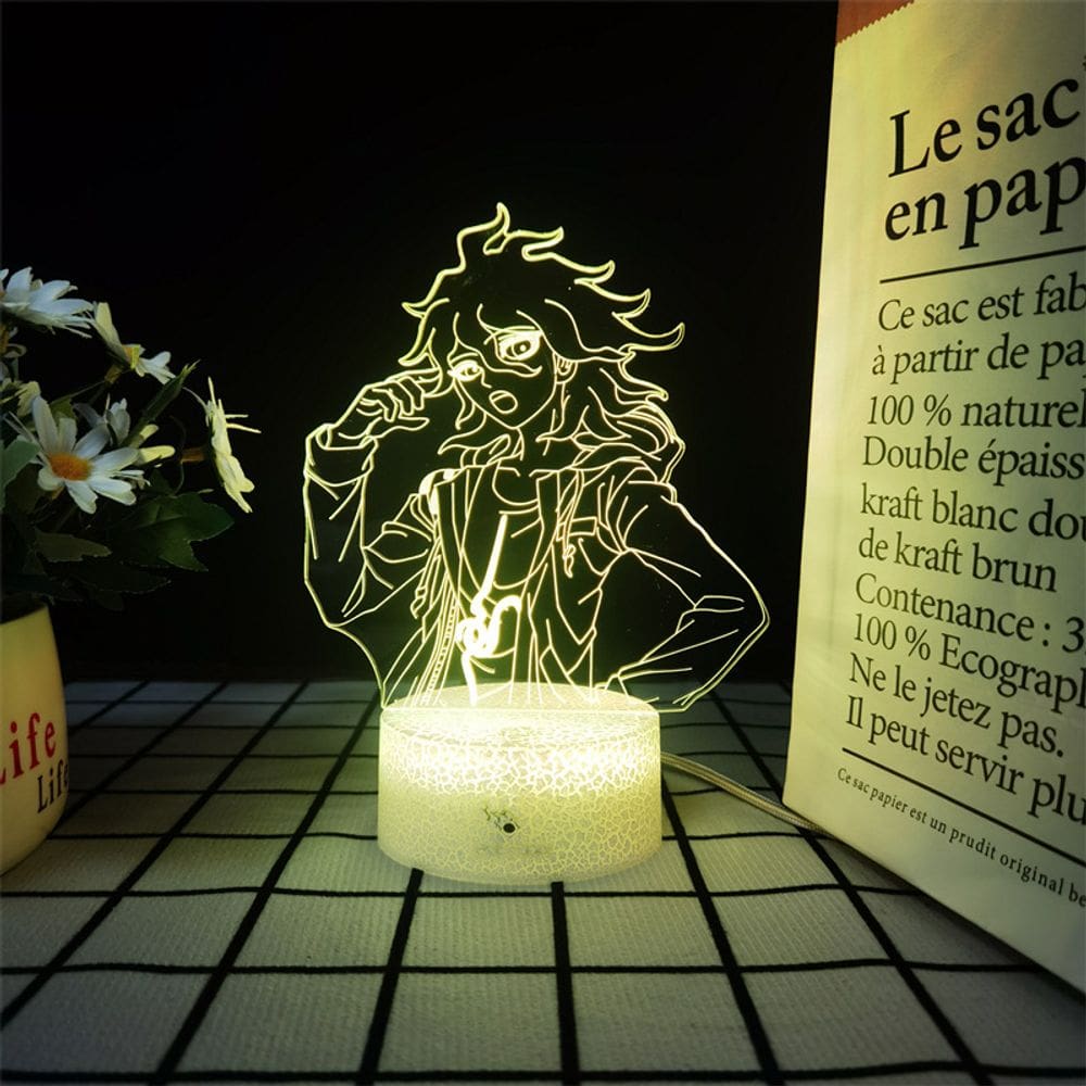 Luz noturna LED 3D Danganronpas aciona Happys Havocs Nagitos