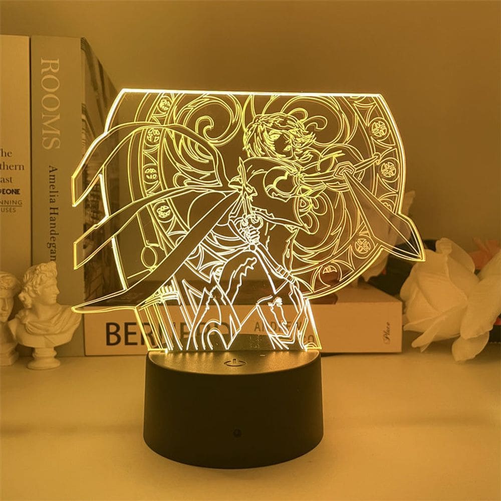 Luz noturna LED 3D Lols Fioras que muda de cor para crianças