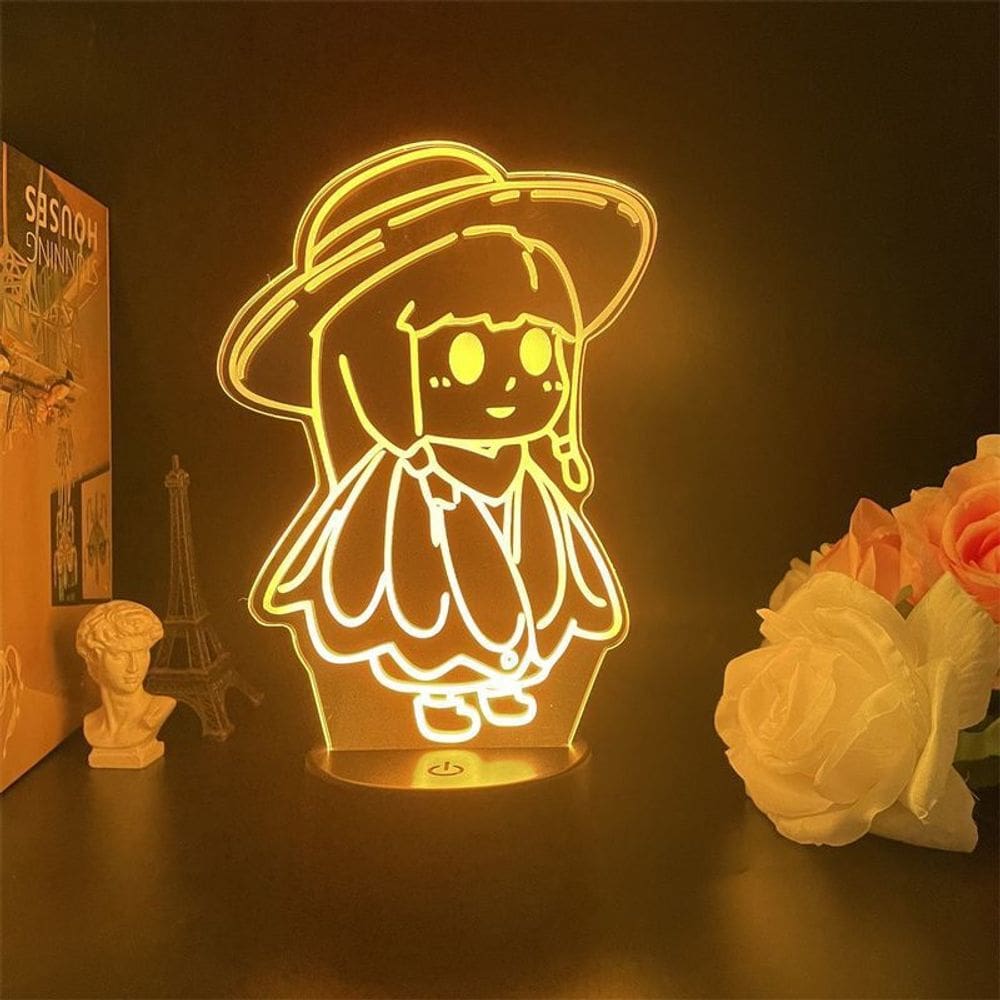 Luz noturna LED 3D Skys Childrens Of Lights Timids Bookworms