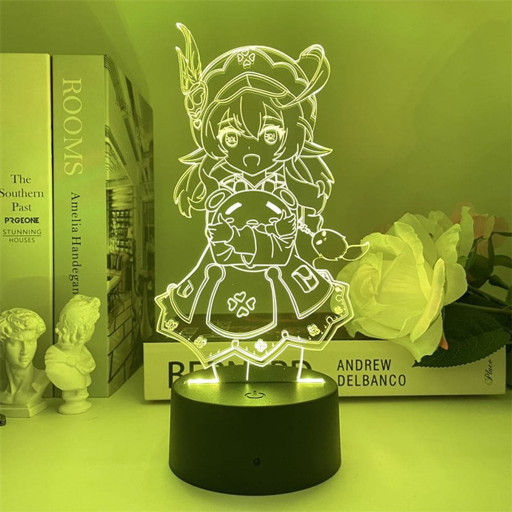 Luz noturna LED 3D Plants vs Zombies Klees Color Changing