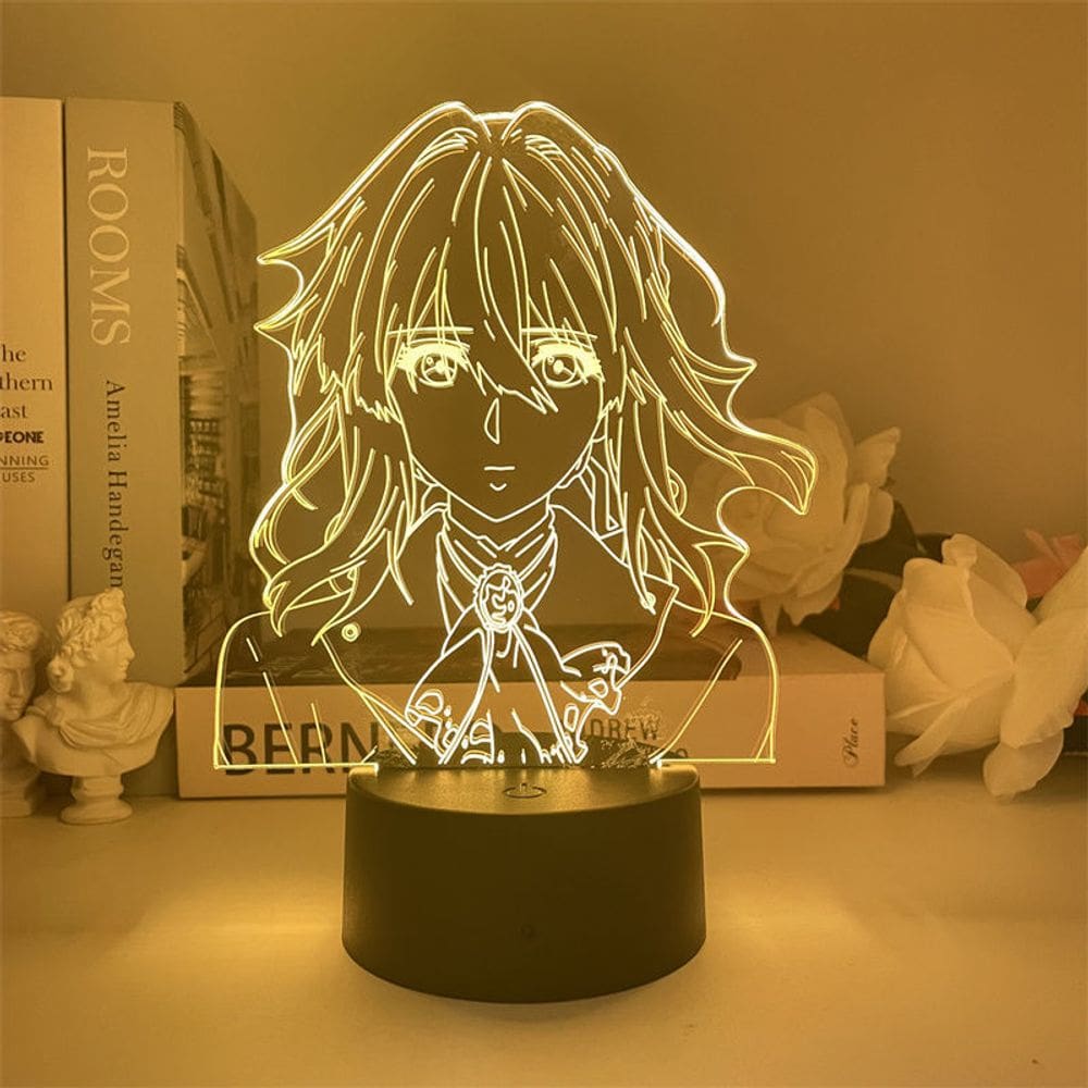 Luz noturna LED 3D, sem jogos, sem vida, mudança de cor, crianças