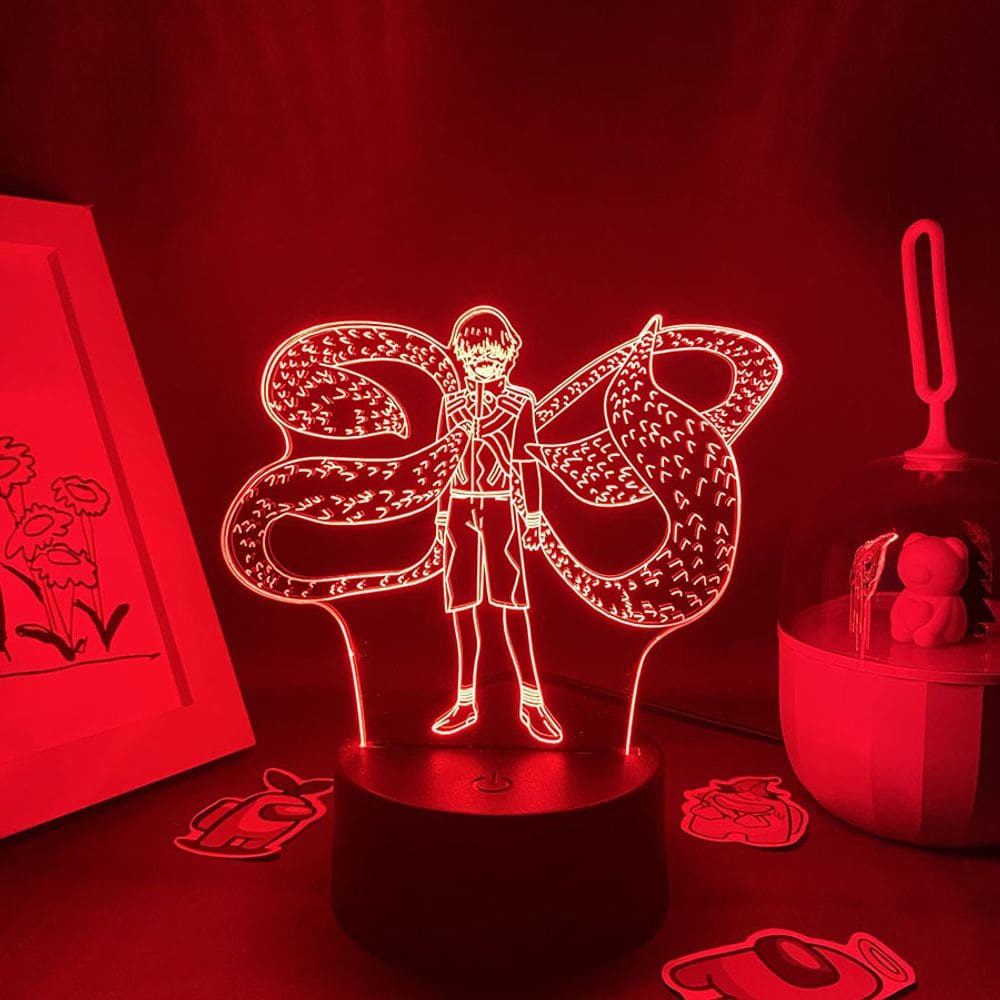 Luz noturna LED 3D Tokyo Ghoul Juuzou Kaneki`s Kens